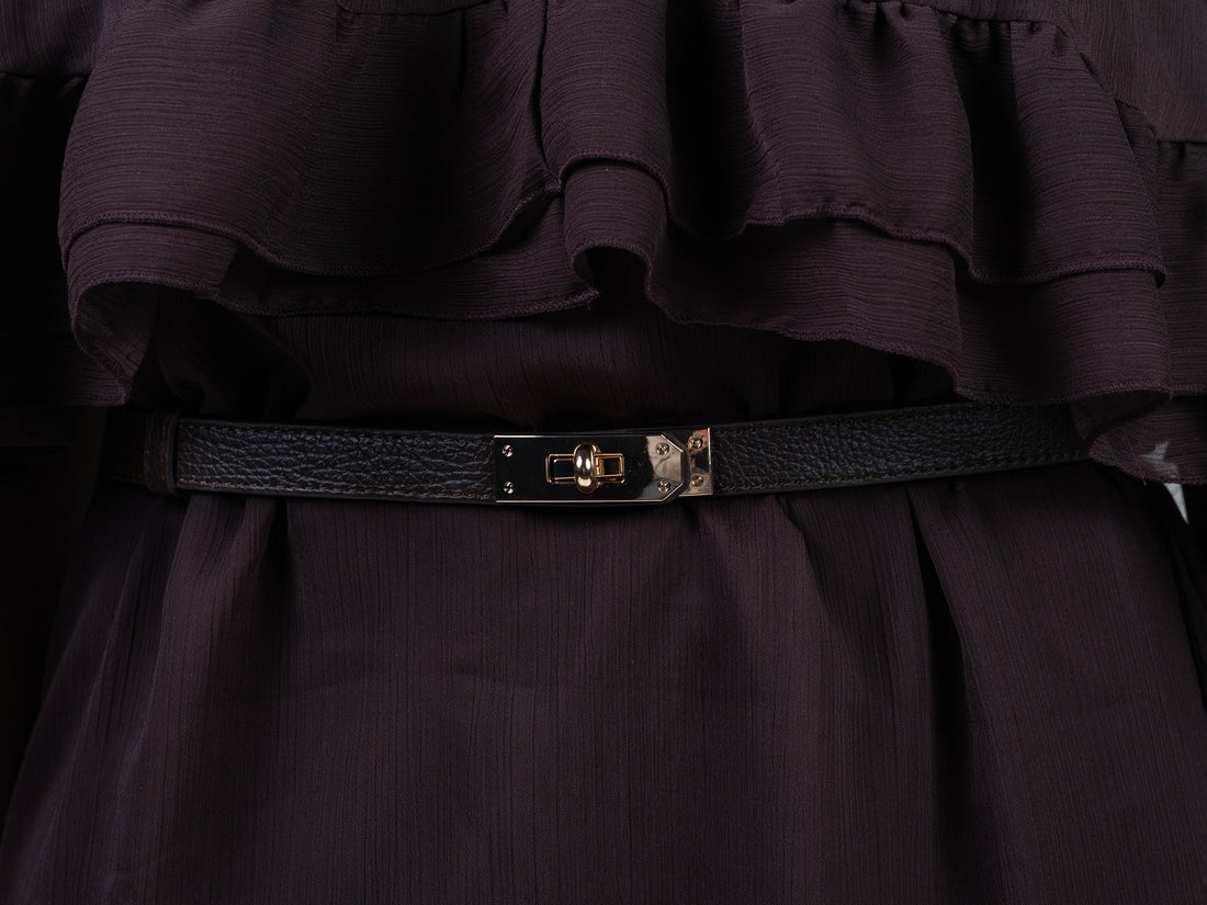 Tout Slim Belt in Dark Brown: de afwerking van een verfijnde outfit