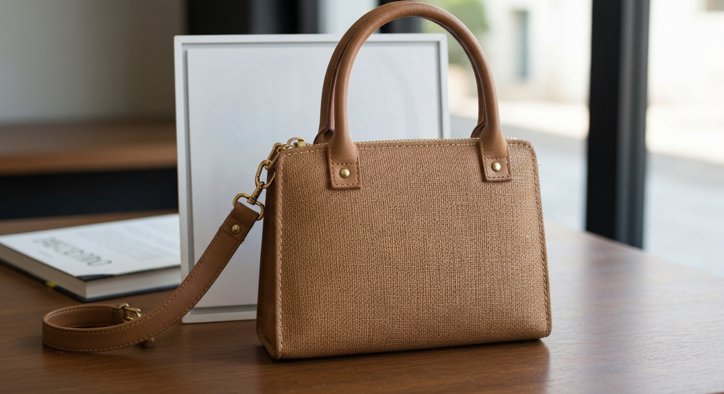Tout Woven Bag in Taupe: een handgeweven tas voor dagelijks gebruik