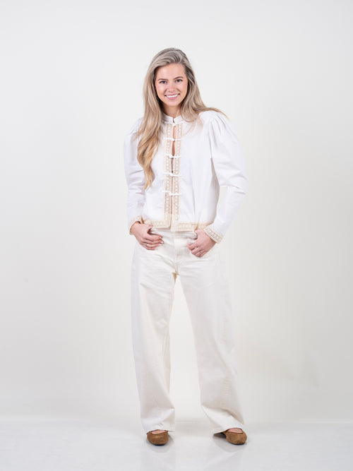 Lace Mandarin Blouse