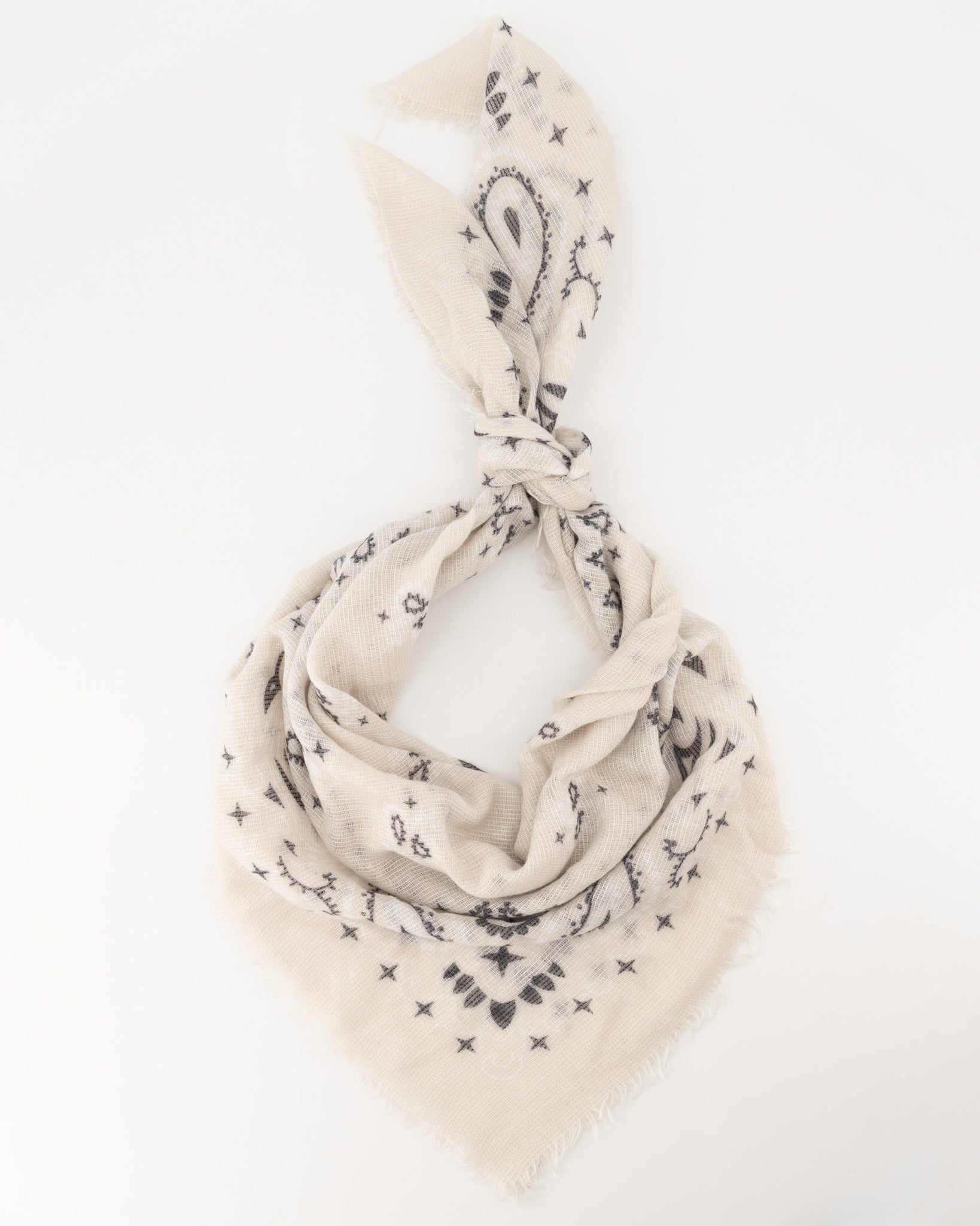 Square Scarf – Crème White